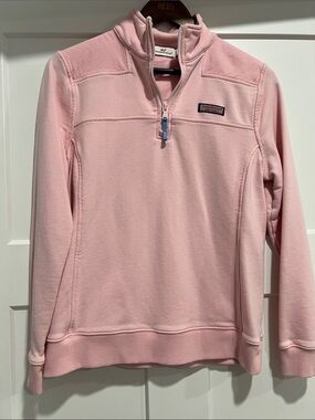 Vineyard Vines Light Pink Quarter-Zip Pullover